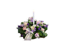 Blommor till begravning Tumba - Beställ blommor till begravning - Sorgdekoration med ljus