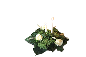 Blommor till begravning Tumba - Beställ blommor till begravning - Sorgdekoration med ljus 2